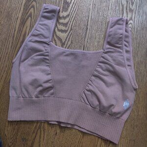 XL 🦄 "Nude" Free People Good Karma Square Neck Bra